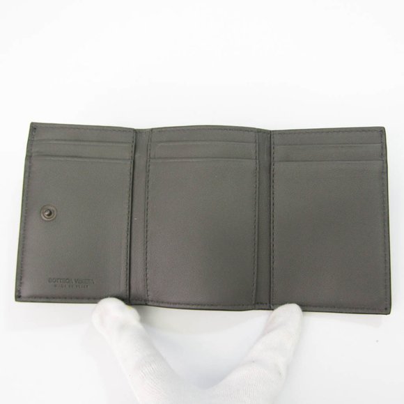 BOTTEGA VENETA Intrecciato 515385 Women,Men Leather Wallet [tri-fold] Black - Picture 3 of 10